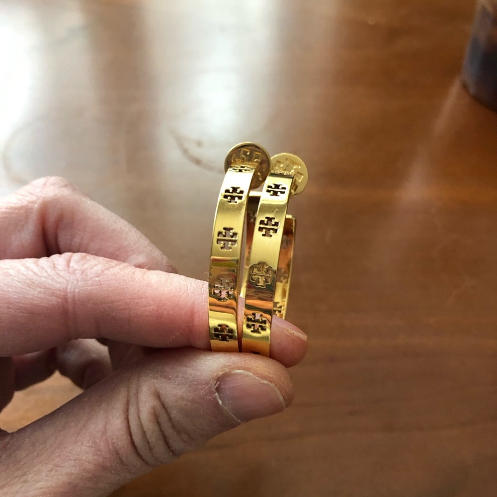 Tory Burch gold hoop earrings